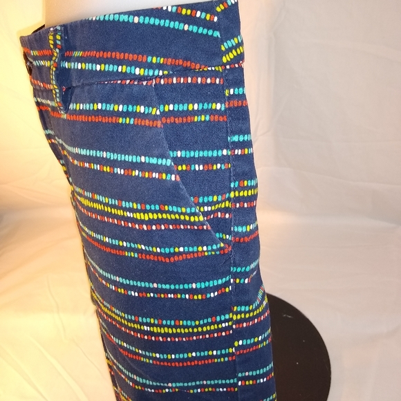 Merona Navy Blue Multi Color  Geometric Print Size 4 Womens Casual Cotton Shorts - Picture 4 of 8